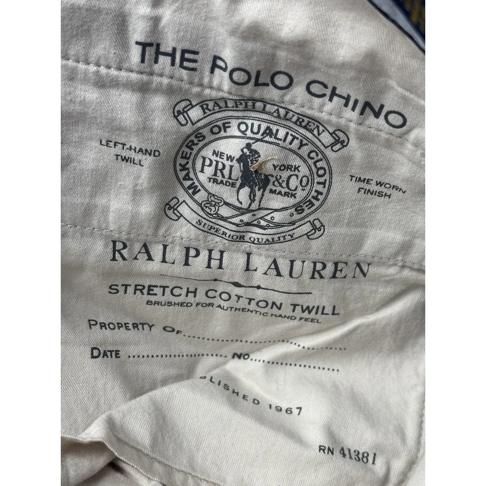 Polo Ralph Lauren Pants Mens 32x31 Gray Stretch Straight Fit Polo Chino Casual